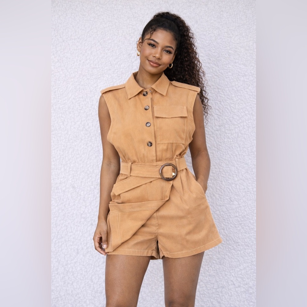 STEVE MADDEN Amabel Belted Romper